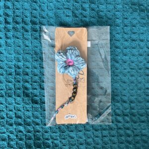 Crochet READ flower bookmark
