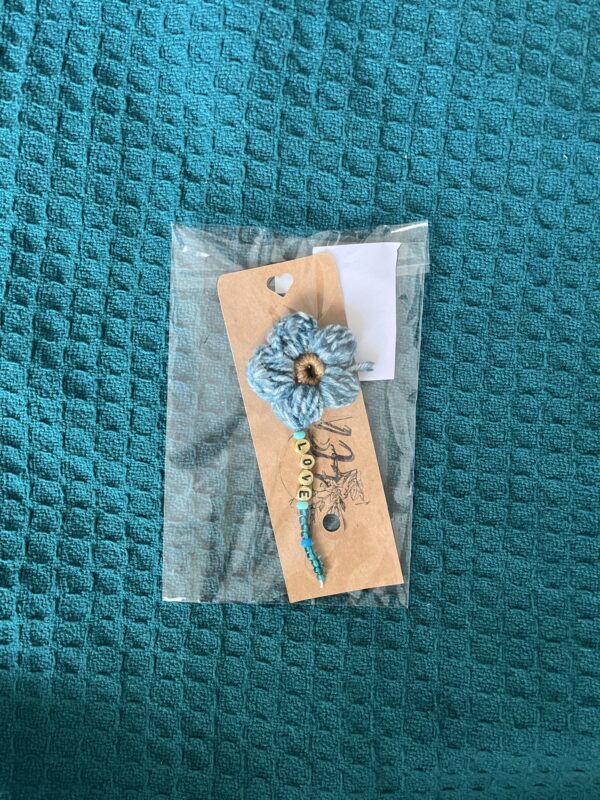 Crochet love paperclip bookmark