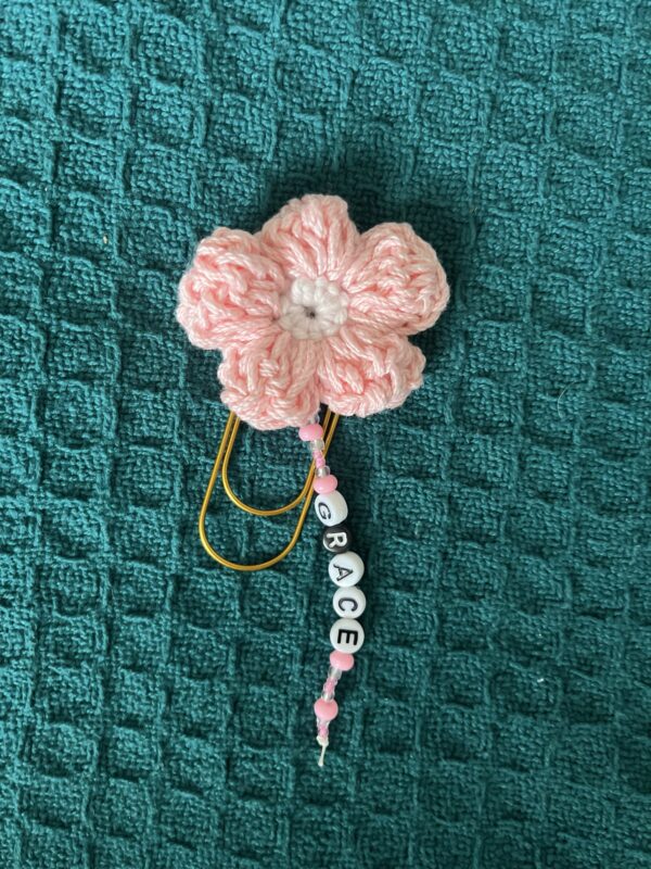 Crochet paperclip bookmark