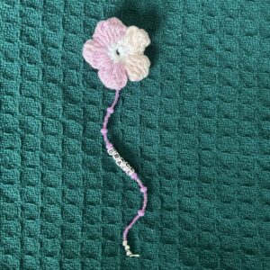 Crochet Flower purple Bookmark
