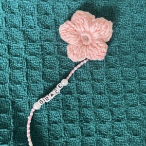 Crochet flower bookmark