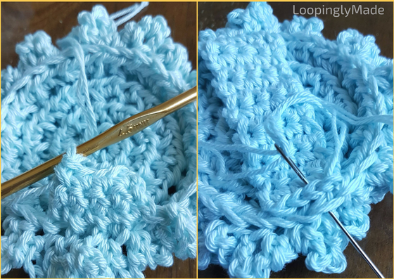 crochet patter face scrubbie